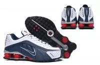 nike shox r4 chaussures hommess white deep blue